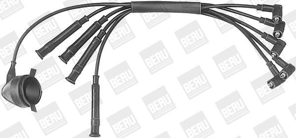 Original BERU 0300890121 Ignition cable set ZE575 for BMW 6 Series