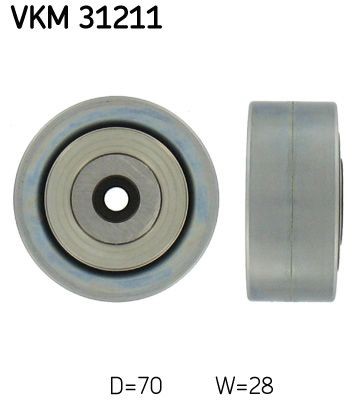 Original SKF Deflection guide pulley v ribbed belt VKM 31211 for AUDI A6