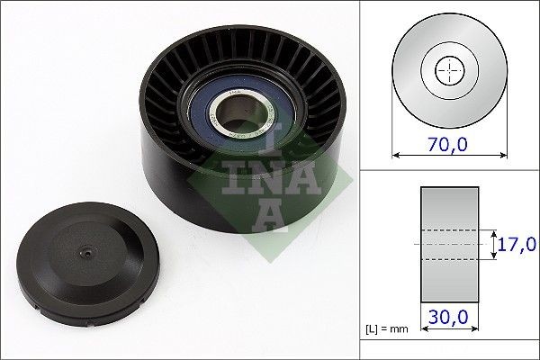 INA Ø: 70mm, Width: 30mm Tensioner pulley, v-ribbed belt 531 0873 10 buy