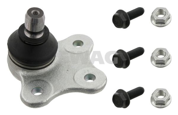 40 92 8420 SWAG Suspension ball joint FIAT Front Axle Left, Lower, Front Axle Right, with attachment material, 16, 12,9mm, for control arm