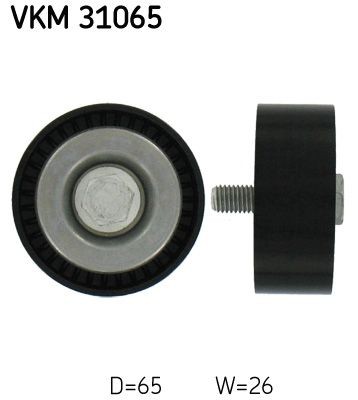 Original SKF Deflection / guide pulley, v-ribbed belt VKM 31065 for AUDI A3