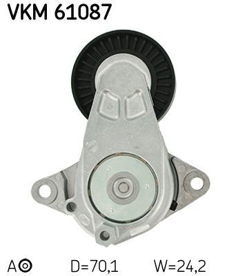 SKF Ø: 70,1mm, Width: 24,2mm Tensioner pulley, v-ribbed belt VKM 61087 buy
