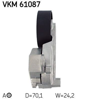 VKM61087 Tensioner pulley, v-ribbed belt SKF VKM 61087 review and test