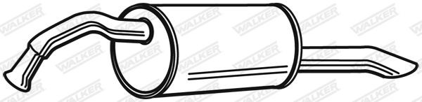 22157 Rear muffler 22157 WALKER Length: 930mm, without mounting parts