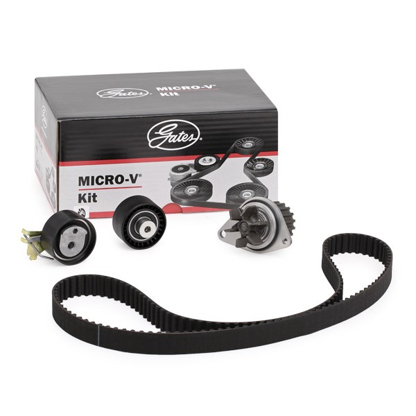 Water pump and timing belt kit GATES KP15615XS - Citroen C4 Belts, chains, rollers spare parts order