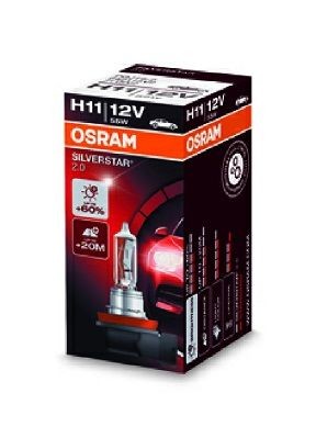 OSRAM SILVERSTAR 2.0 64211SV2 Bulb, spotlight H11 12V 55W PGJ19-2, 3200K, Halogen
