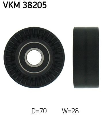 SKF VKM 38205 Deflection / guide pulley, v-ribbed belt BMW Z8 2000 in original quality