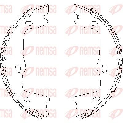 REMSA 4651.00 Handbrake shoes Rear Axle, without lever