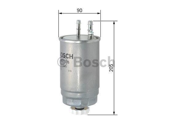 F026402076 Fuel filter N 2076 BOSCH In-Line Filter, 10mm, 8mm