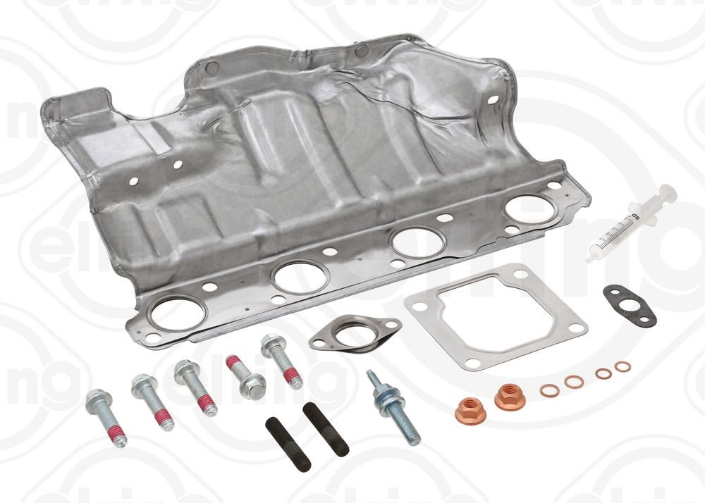 Original ELRING 1201231 Mounting kit, charger 733.570 for FORD TRANSIT