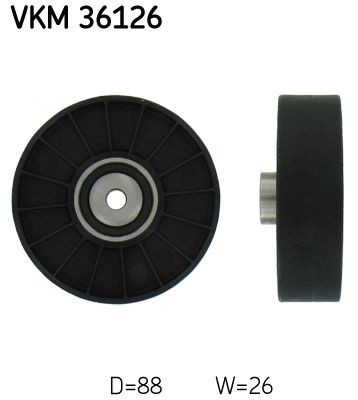 SKF Ø: 88mm Deflection / Guide Pulley, v-ribbed belt VKM 36126 buy
