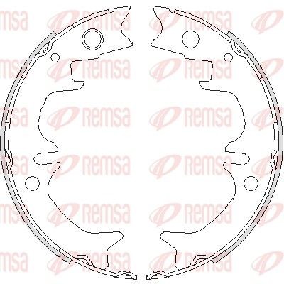 REMSA 4731.00 Handbrake shoes Rear Axle, without lever