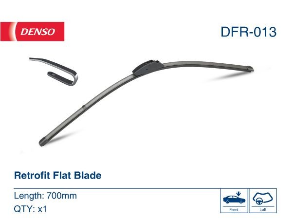 DENSO Flat DFR-013 Wiper blade 700 mm, Beam, for left-hand drive vehicles, 28 Inch
