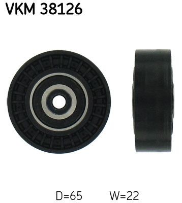 Original SKF Idler pulley VKM 38126 for MERCEDES-BENZ A-Class