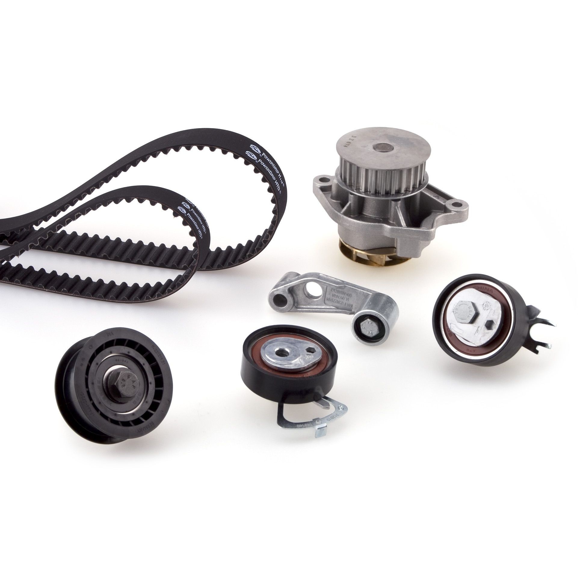 Water pump and timing belt kit GATES KP25565XS-1 - Volkswagen GOLF Belts, chains, rollers spare parts order
