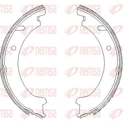 REMSA 4721.00 Handbrake shoes Rear Axle, without lever