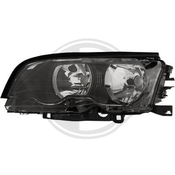 DIEDERICHS 1214183 Headlight Left, H7/H7, black, with motor for headlamp levelling