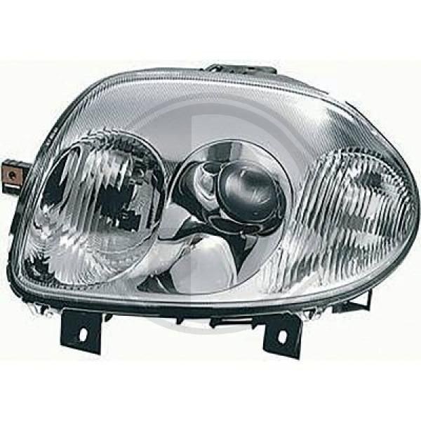 DIEDERICHS HD Tuning 4413282 Headlight Right, HB3, HB3/H7, H7, chrome, Crystal clear