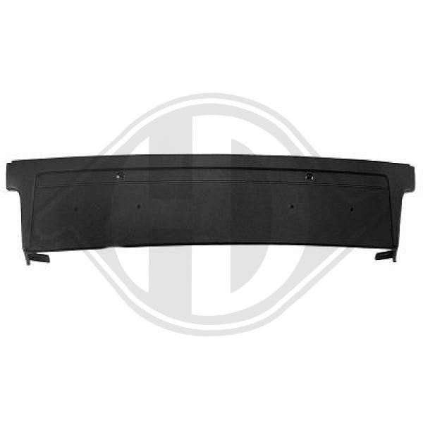 Licence plate holder / bracket DIEDERICHS Front, black, frameless - 1242154