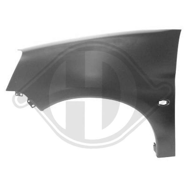 DIEDERICHS Priority Parts 4012606 Wing fender Right Front, Zinc-coated