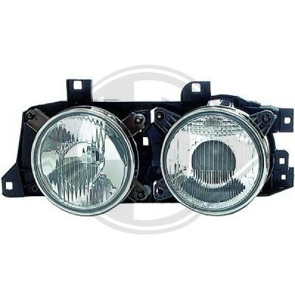 DIEDERICHS 1222181 Headlight Left, H1/H1, without motor for headlamp levelling