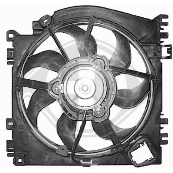 DIEDERICHS 8441403 Fan, radiator for vehicles with air conditioning, Ø: 340 mm, with radiator fan shroud