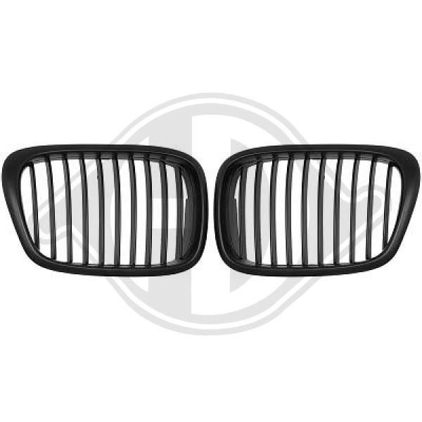 DIEDERICHS 1223340 Grille assembly both sides, Black BMW in original quality