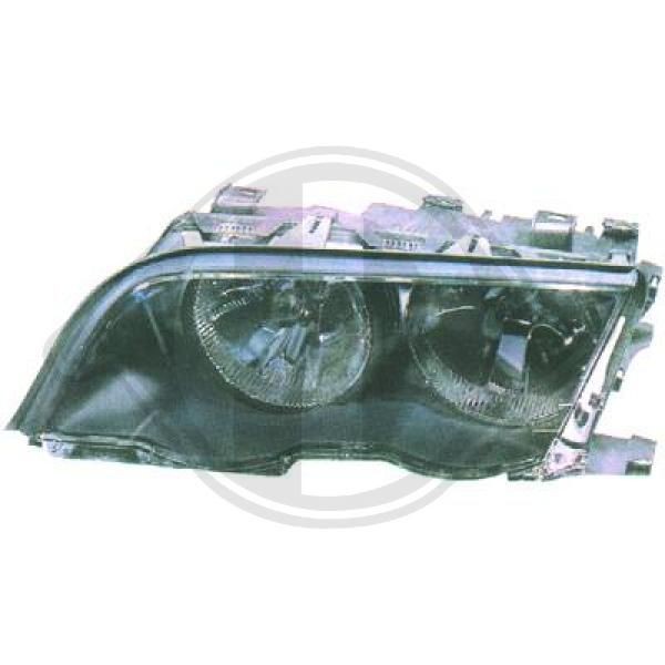 DIEDERICHS 1214080 Headlight Right, W5W, black, with motor for headlamp levelling