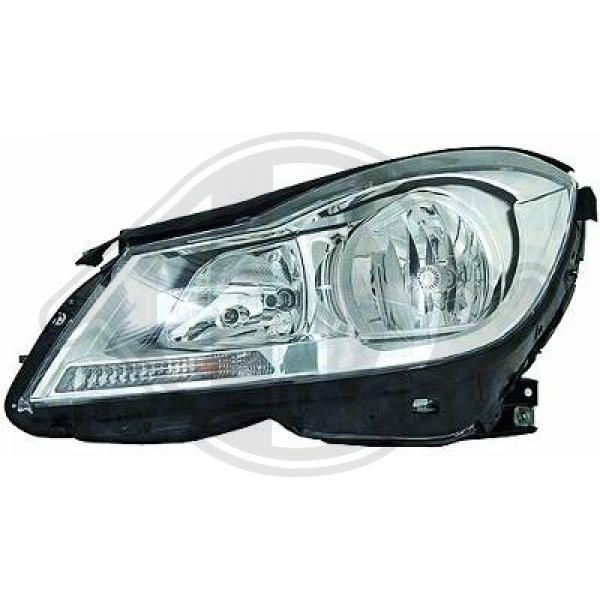 DIEDERICHS Priority Parts 1672181 Headlight Left, H7/H7, chrome, with motor for headlamp levelling