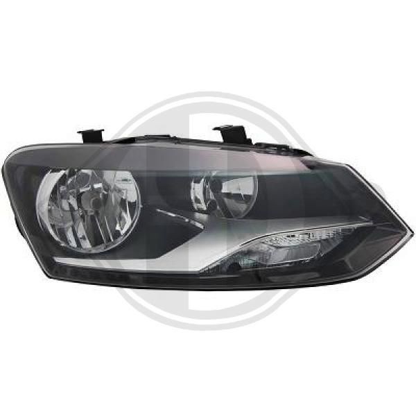 DIEDERICHS 2206982 Headlight Right, H7/H7, Halogen, for right-hand traffic, with motor for headlamp levelling
