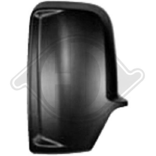 DIEDERICHS 1663028 Cover, outside mirror Right, black, Grained