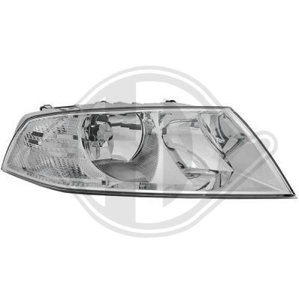 DIEDERICHS 7831980 Headlight Right, H7, H7/H1, H1, for right-hand traffic, with electric motor