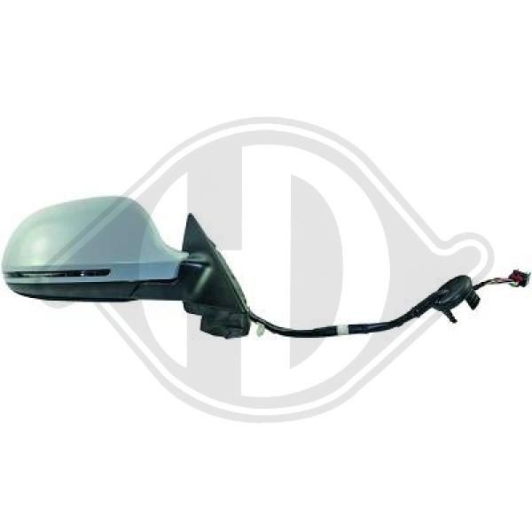 DIEDERICHS 1032425 Wing mirror Left, primed, Aspherical, for electric mirror adjustment, Heatable, Complete Mirror