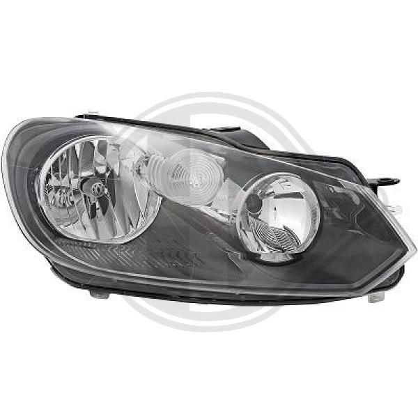 DIEDERICHS 2215980 Headlamps Right, H15, H7, with motor for headlamp levelling Volkswagen in original quality