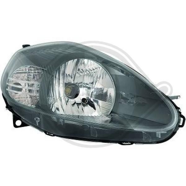 DIEDERICHS 3456180 Headlight Right, H4, with motor for headlamp levelling