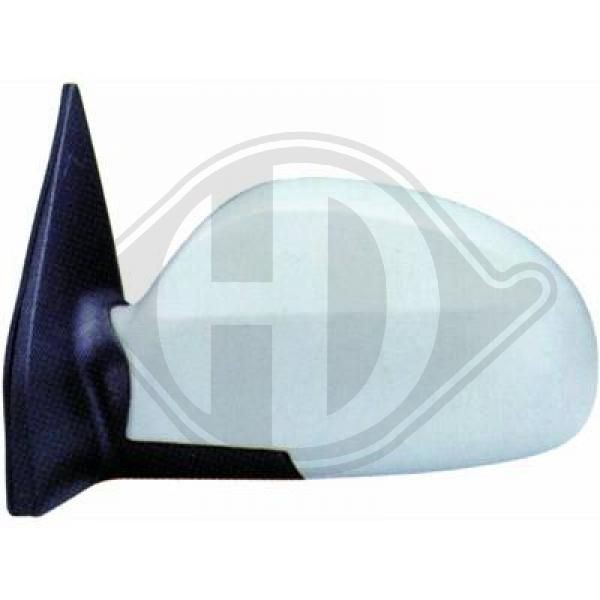 DIEDERICHS Right, black, Convex, for electric mirror adjustment, Heatable, Complete Mirror Side mirror 6552224 buy