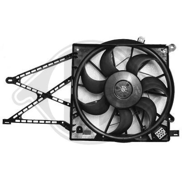 Original DIEDERICHS Radiator cooling fan 1805101 for OPEL CORSA