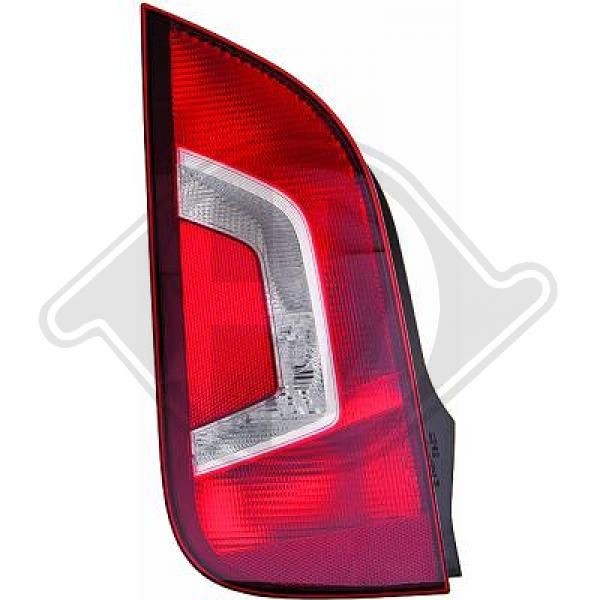 DIEDERICHS 2236091 Rear light Left, R10W, without bulb holder
