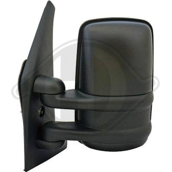 DIEDERICHS Left, black, Grained, Short mirror arm, Convex, for manual mirror adjustment, Complete Mirror Side mirror 4485025 buy