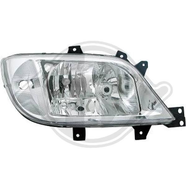 DIEDERICHS 1662980 Headlight Right, H7, H7/H3, H3, without front fog light