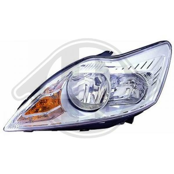 DIEDERICHS 1417080 Headlight Right, H7, H7/H1, H1, for right-hand traffic, with electric motor