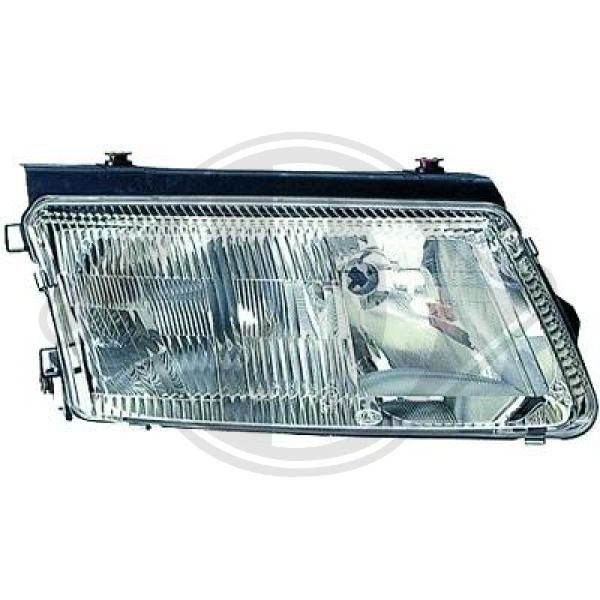 DIEDERICHS 2245980 Headlight Right, H7, H7/H1, H1, Halogen, for right-hand traffic