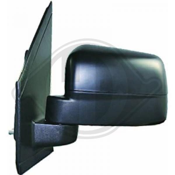 DIEDERICHS Right, black, Grained, Convex, for manual mirror adjustment, Complete Mirror Side mirror 1454824 buy