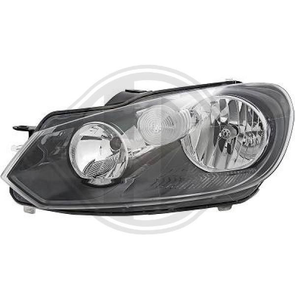 DIEDERICHS 2215981 Headlight Left, H7, H15, Halogen, for right-hand traffic, with motor for headlamp levelling