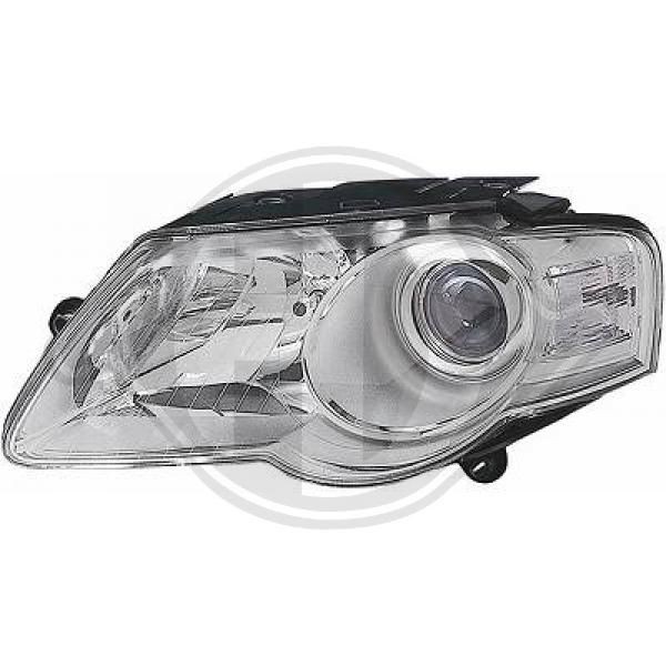 DIEDERICHS 2247981 Headlight Left, H7/H7, Halogen, for right-hand traffic, with motor for headlamp levelling