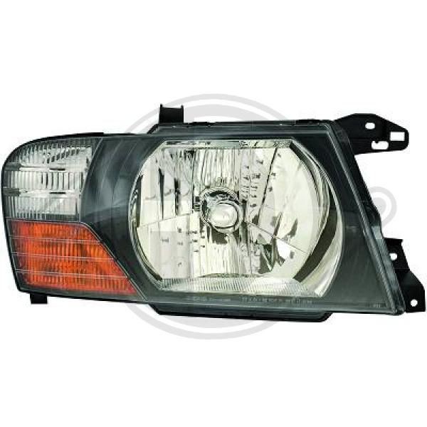 DIEDERICHS Left, H4, black Vehicle Equipment: for vehicles with headlight levelling Front lights 5844883 buy