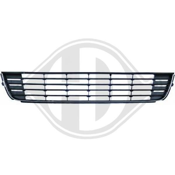 Bumper grill DIEDERICHS Chromed edge, Fitting Position: Centre - 2296045