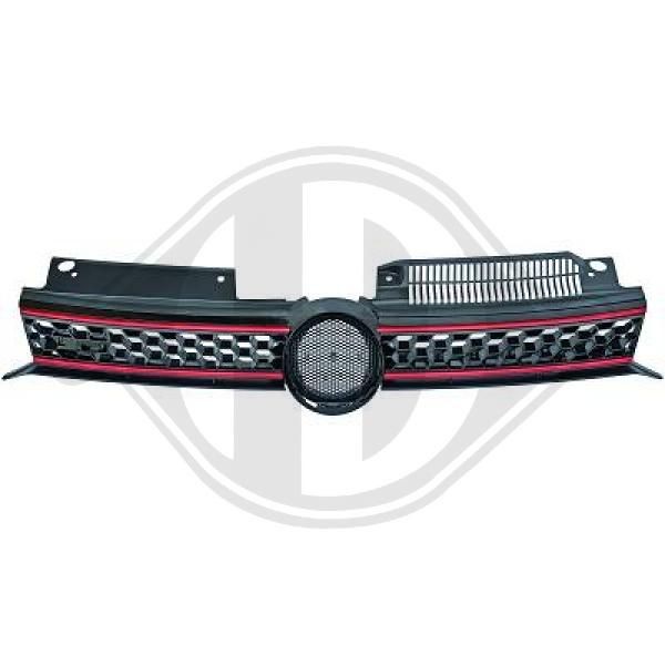 Grille assembly DIEDERICHS HD Tuning red, black - 2215840