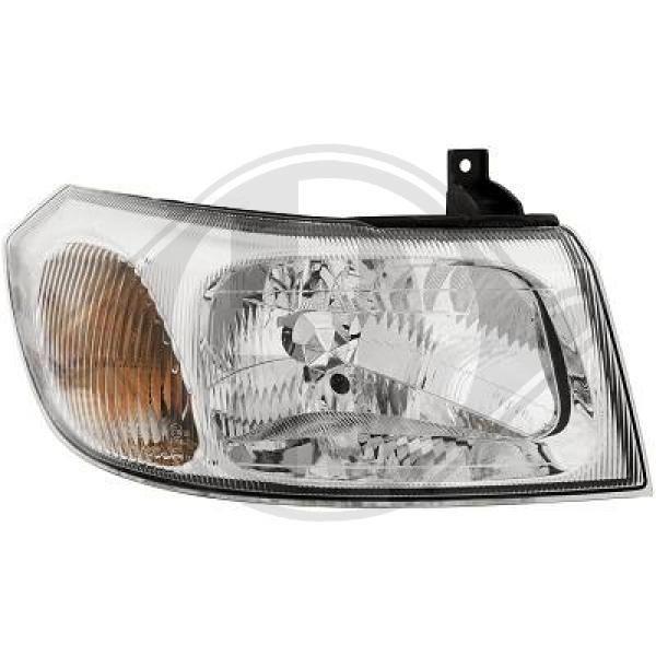 DIEDERICHS Right, H4, chrome Vehicle Equipment: for vehicles with headlight levelling Front lights 1454082 buy