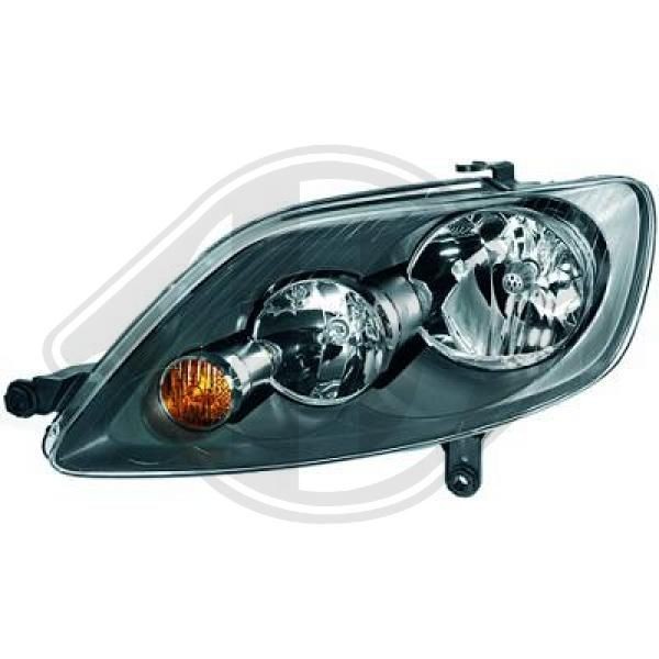 DIEDERICHS 2214687 Headlight Left, H7/H7, Halogen, for right-hand traffic, with motor for headlamp levelling